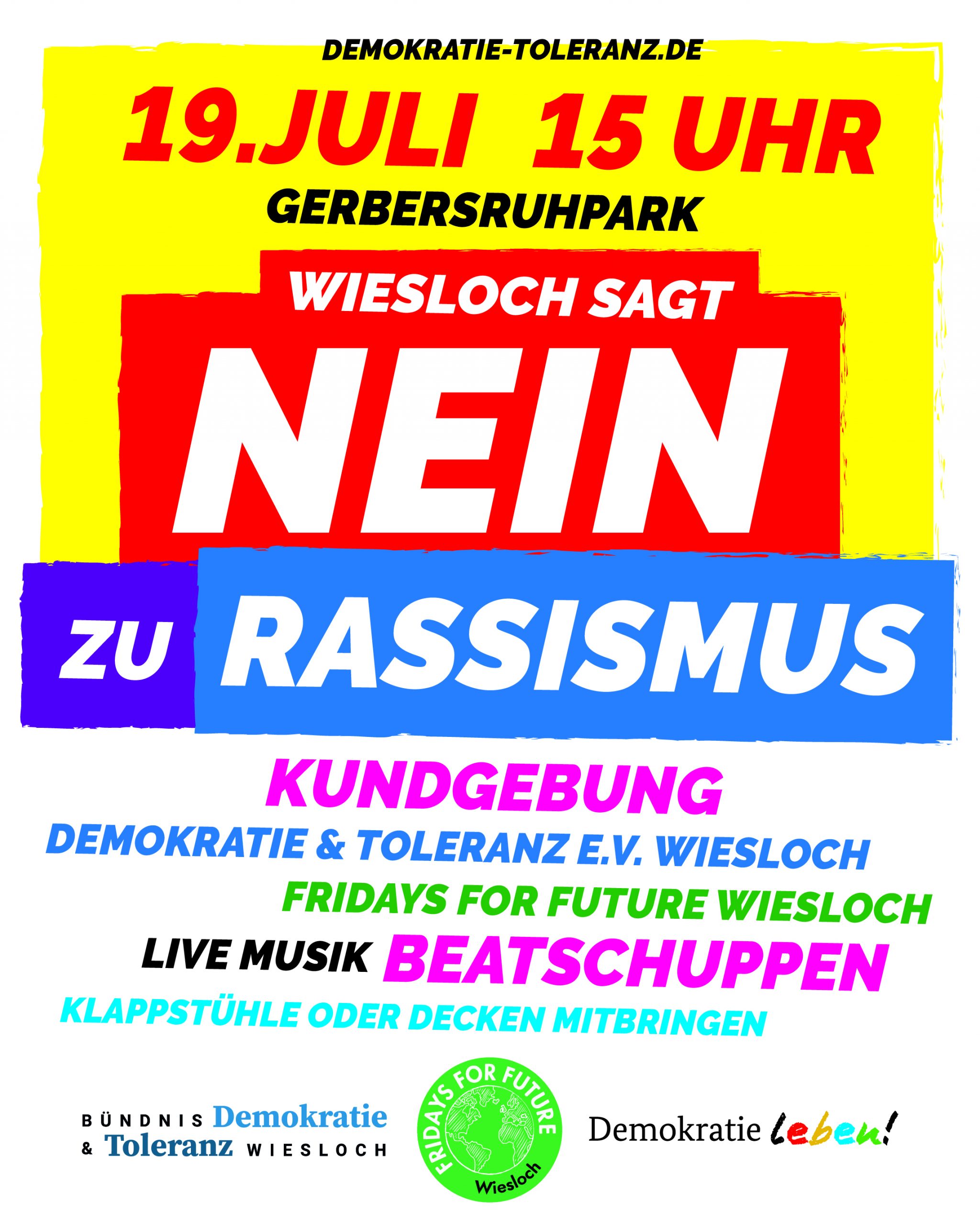 „Es reicht nicht kein Rassist zu sein. Wir müssen AntiRassisten sein“ Bündnis für Demokratie „Es reicht nicht kein Rassist zu sein. Wir müssen AntiRassisten sein“ Bündnis für Demokratie